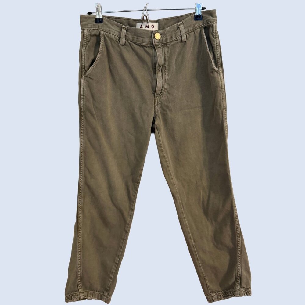 AMO Slouch Trouser Pants (Gray Green, Size 29, Mid Rise)